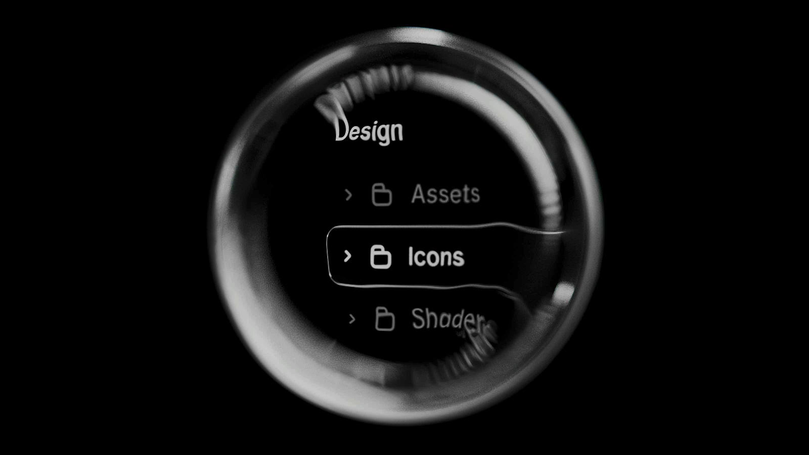 Folders in the Design Pages sidebar